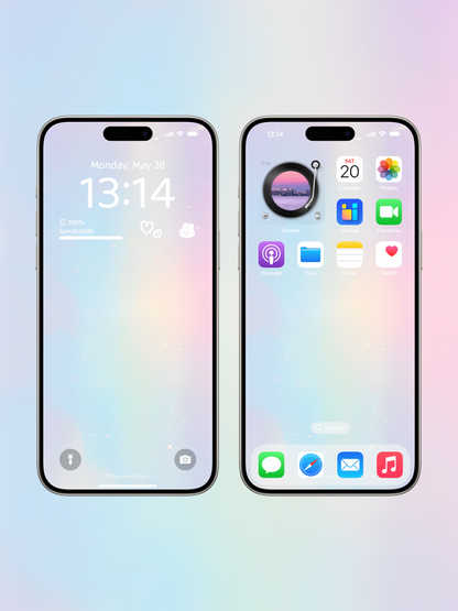 2-in-1 Pastel Gradient Phone Wallpaper Set