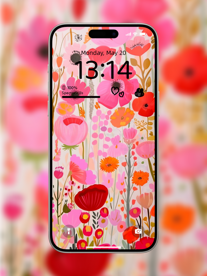 3-in-1 Boho Flower Phone Wallpaper Set