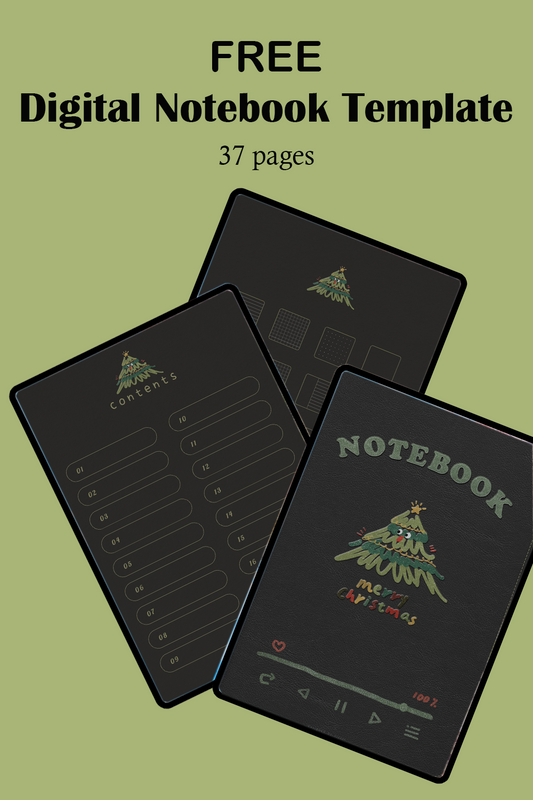 Free Christmas Digital Notebook Template