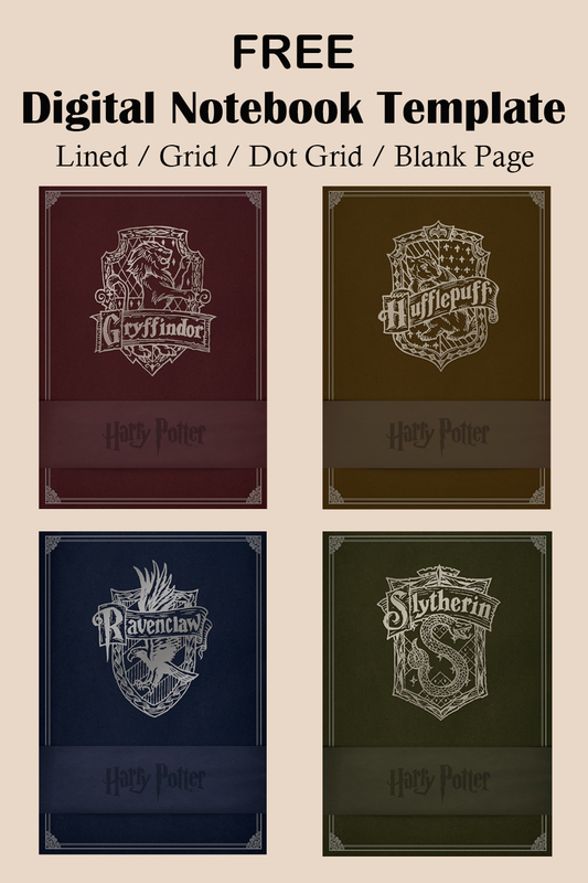 Free Harry Potter Digital Notebook Template