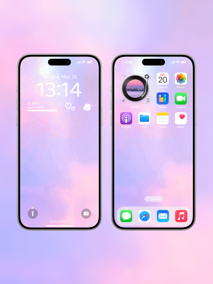 2-in-1 Pastel Gradient Phone Wallpaper Set