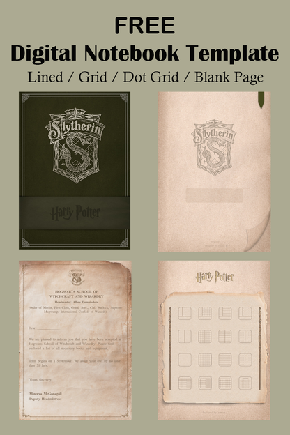 Free Harry Potter Digital Notebook Template