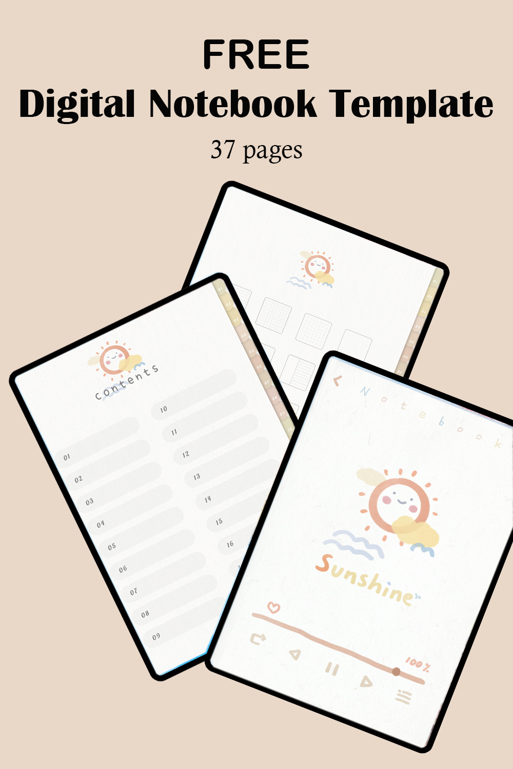 Free Nature Digital Notebook Template