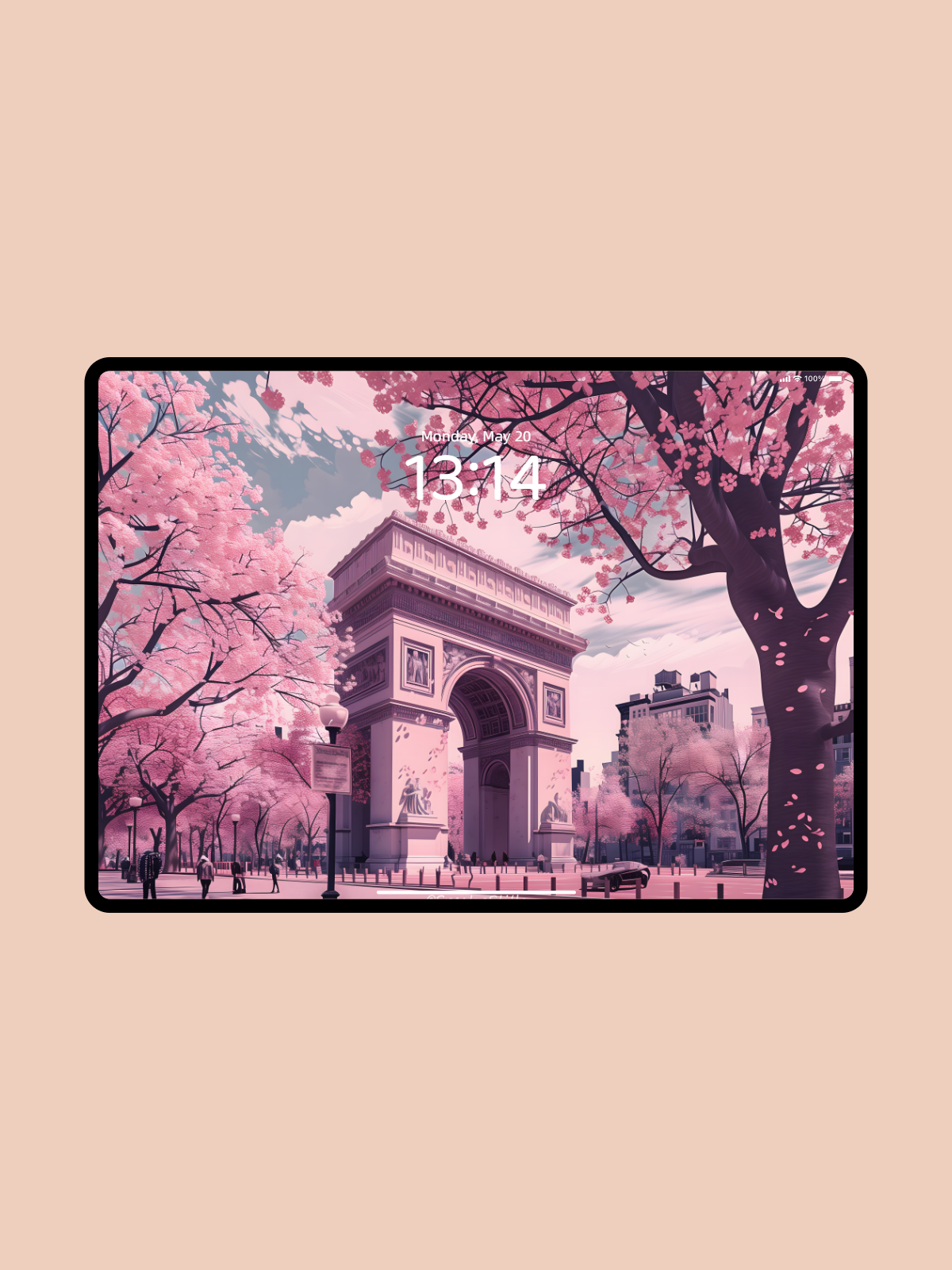 Pixel Art Washington Park Arc Spring Wallpaper