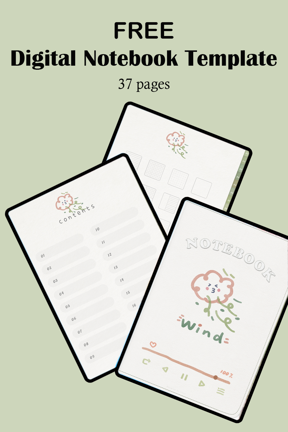 Free Nature Digital Notebook Template